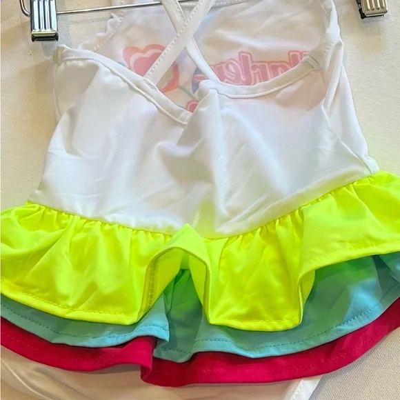 Harley Davidson Ruffle One Piece Swimsuit For Baby Girls - Picture 6 of 6